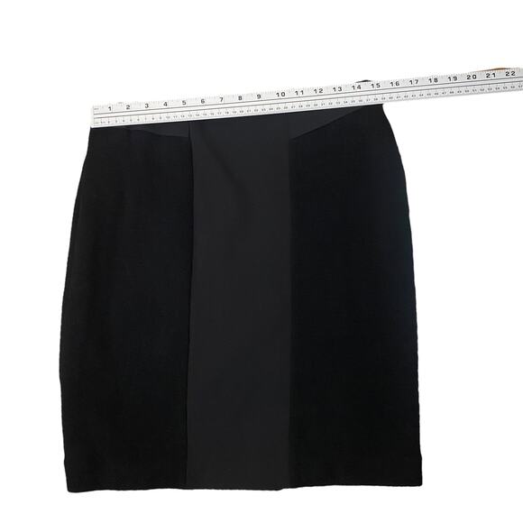 BOSS By Hugo Boss Valbone Black Mixed Material Classic Pencil Skirt SZ 6 - Picture 10 of 12